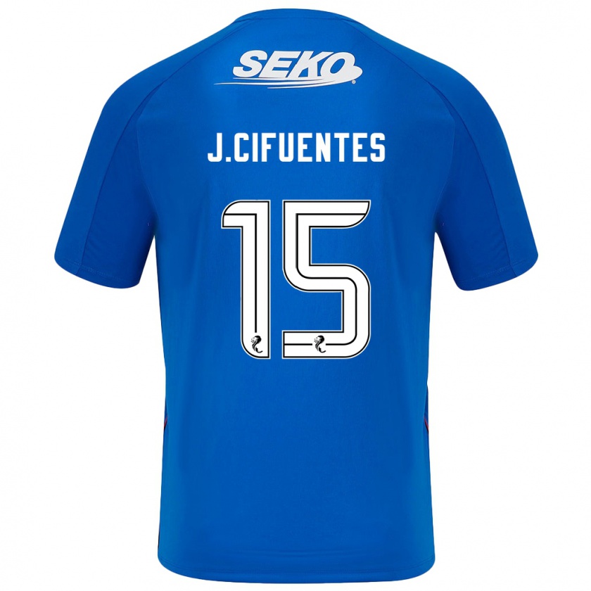 Kandiny Enfant Maillot José Cifuentes #15 Bleu Foncé Tenues Domicile 2024/25 T-Shirt