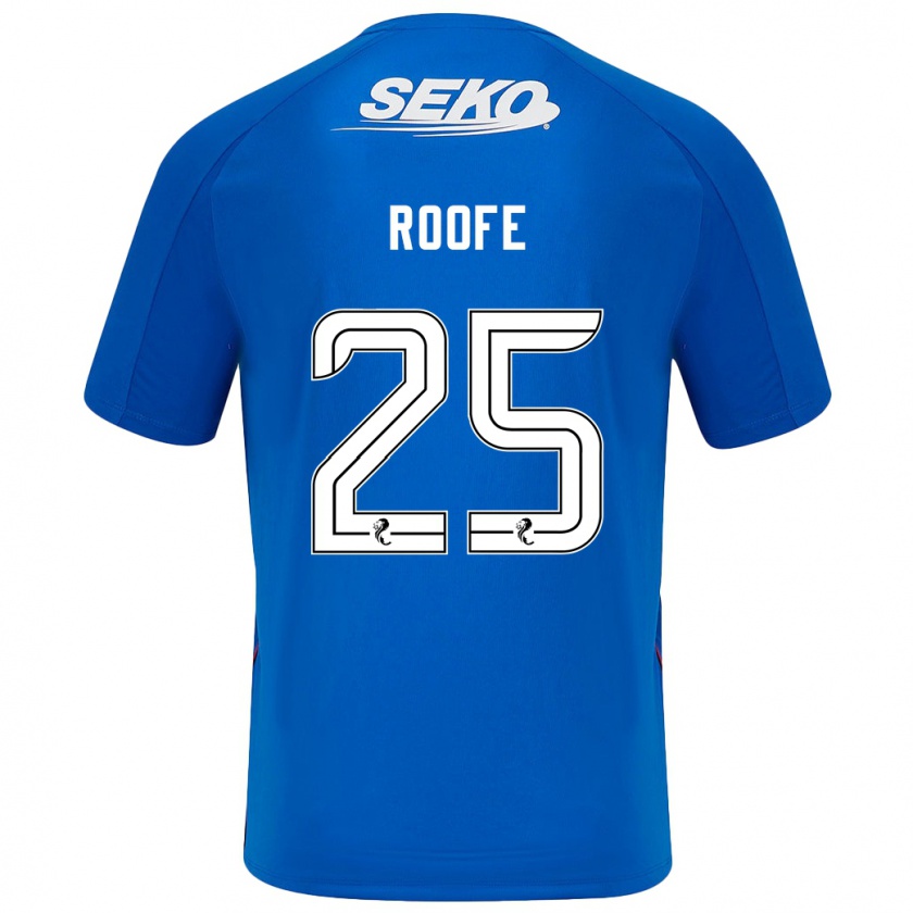 Kandiny Enfant Maillot Kemar Roofe #25 Bleu Foncé Tenues Domicile 2024/25 T-Shirt