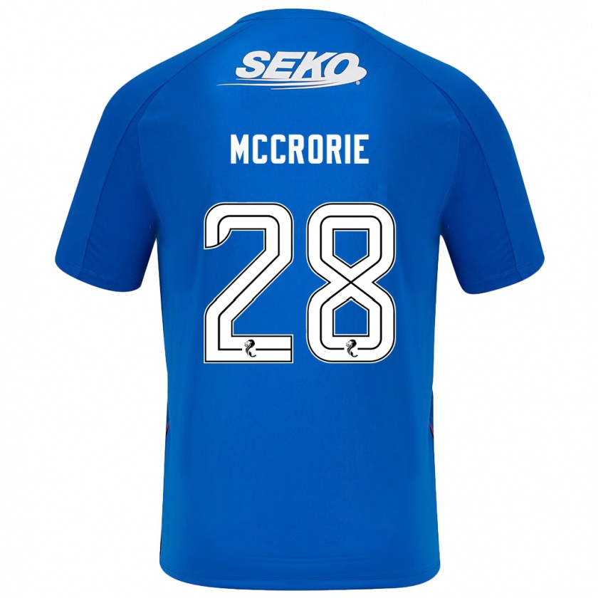 Kandiny Enfant Maillot Robby Mccrorie #28 Bleu Foncé Tenues Domicile 2024/25 T-Shirt