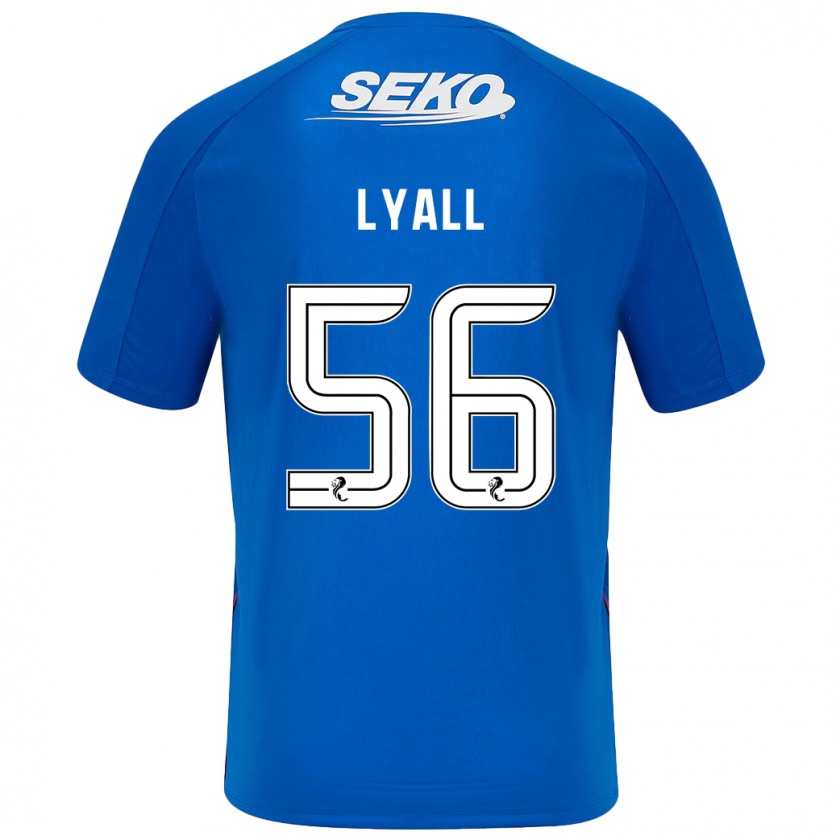 Kandiny Enfant Maillot Arron Lyall #56 Bleu Foncé Tenues Domicile 2024/25 T-Shirt