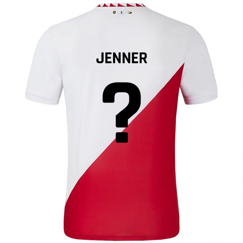 Kandiny Enfant Maillot Ivar Jenner #0 Blanc Rouge Tenues Domicile 2024/25 T-Shirt