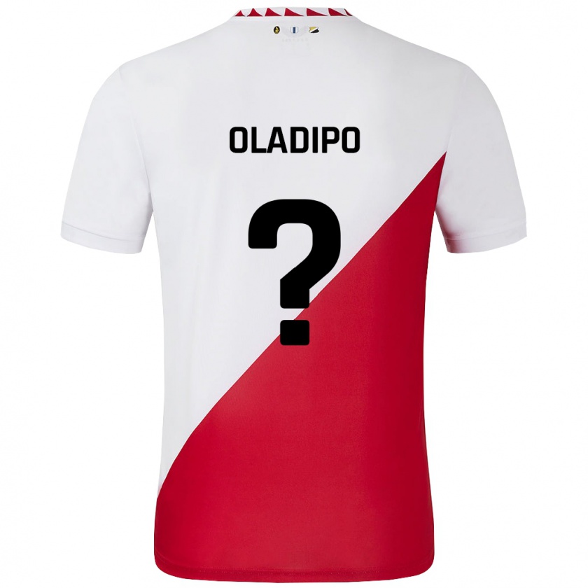 Kandiny Enfant Maillot Laolu Oladipo #0 Blanc Rouge Tenues Domicile 2024/25 T-Shirt