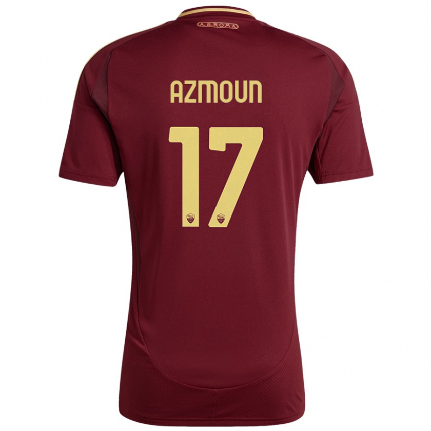 Kandiny Enfant Maillot Sardar Azmoun #17 Rouge Brun Or Tenues Domicile 2024/25 T-Shirt