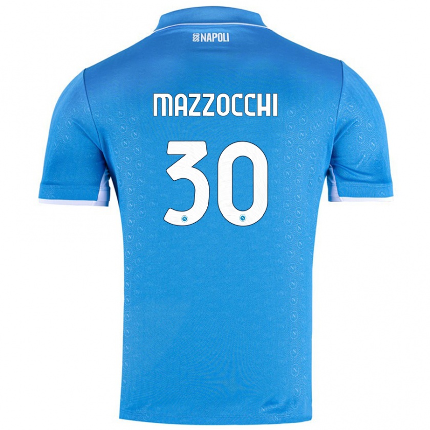 Kandiny Enfant Maillot Pasquale Mazzocchi #30 Bleu Ciel Tenues Domicile 2024/25 T-Shirt