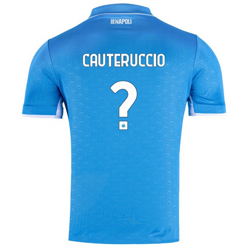 Kandiny Enfant Maillot Walter Cauteruccio #0 Bleu Ciel Tenues Domicile 2024/25 T-Shirt