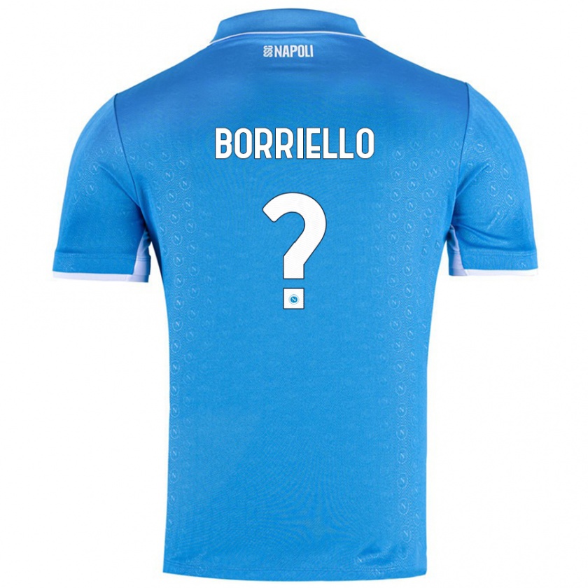 Kandiny Enfant Maillot Salvatore Borriello #0 Bleu Ciel Tenues Domicile 2024/25 T-Shirt