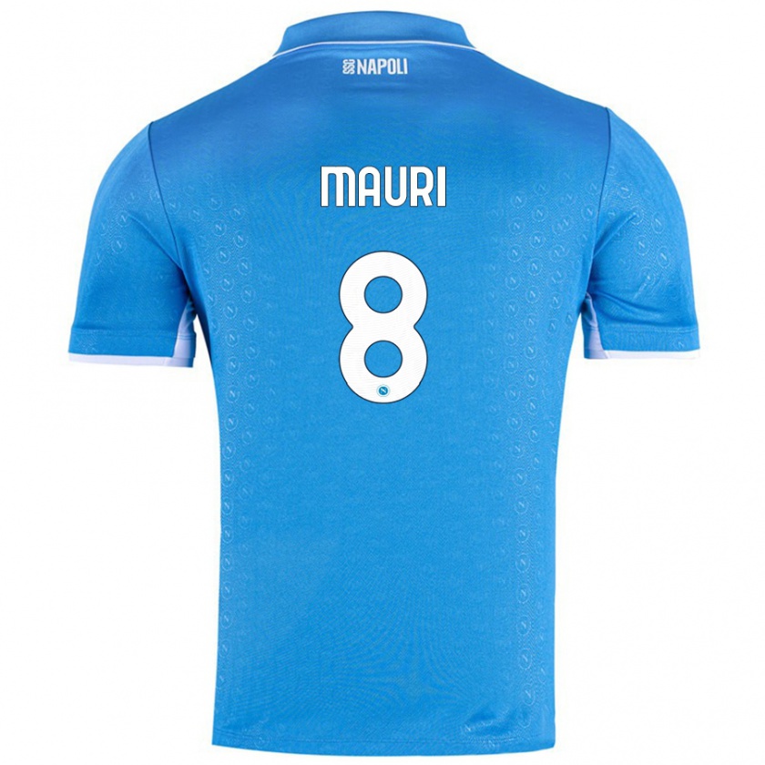 Kandiny Enfant Maillot Claudia Mauri #8 Bleu Ciel Tenues Domicile 2024/25 T-Shirt