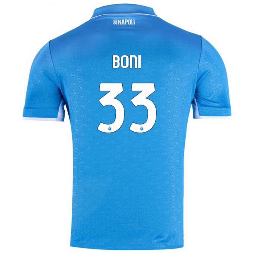 Kandiny Enfant Maillot Landry Boni #33 Bleu Ciel Tenues Domicile 2024/25 T-Shirt