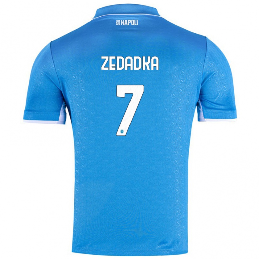 Kandiny Enfant Maillot Karim Zedadka #7 Bleu Ciel Tenues Domicile 2024/25 T-Shirt