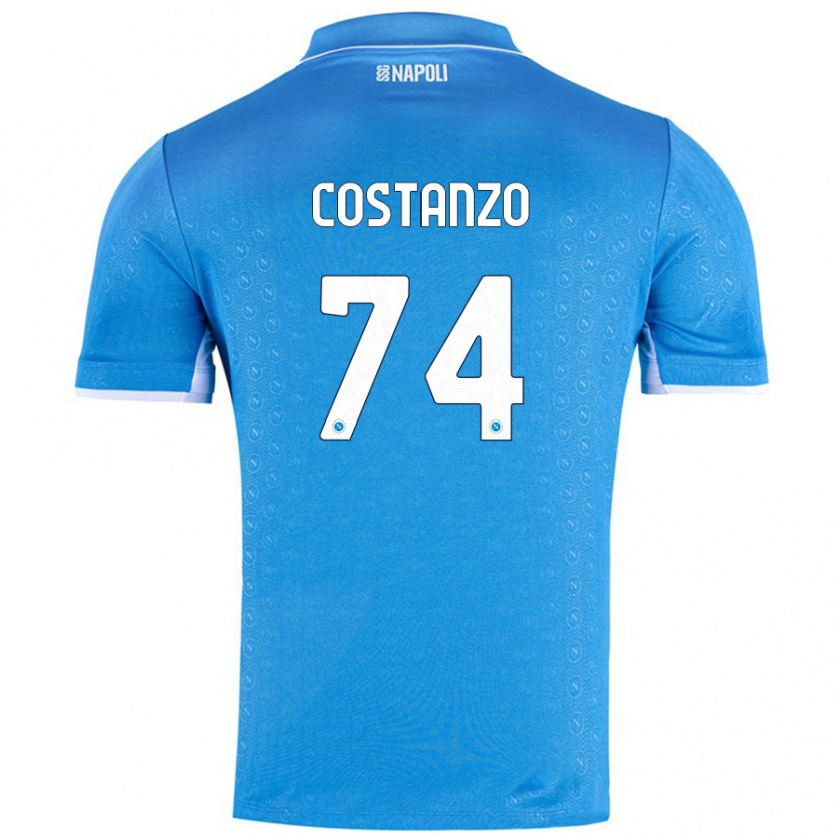 Kandiny Enfant Maillot Davide Costanzo #74 Bleu Ciel Tenues Domicile 2024/25 T-Shirt