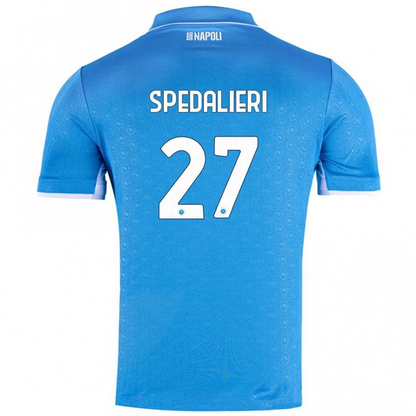 Kandiny Enfant Maillot Johnatan Andrea Spedalieri #27 Bleu Ciel Tenues Domicile 2024/25 T-Shirt