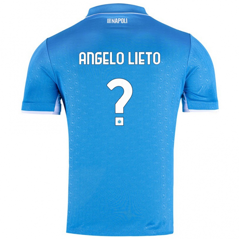 Kandiny Enfant Maillot Angelo Lieto #0 Bleu Ciel Tenues Domicile 2024/25 T-Shirt