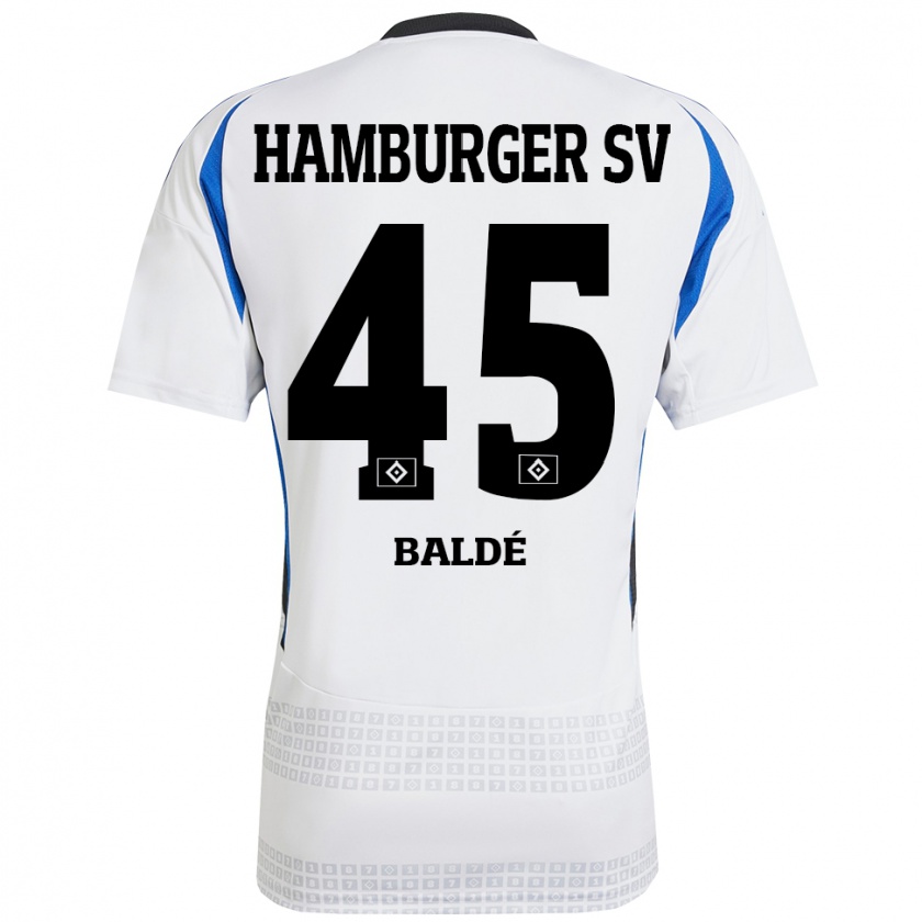 Kandiny Enfant Maillot Fabio Baldé #45 Blanc Bleu Tenues Domicile 2024/25 T-Shirt