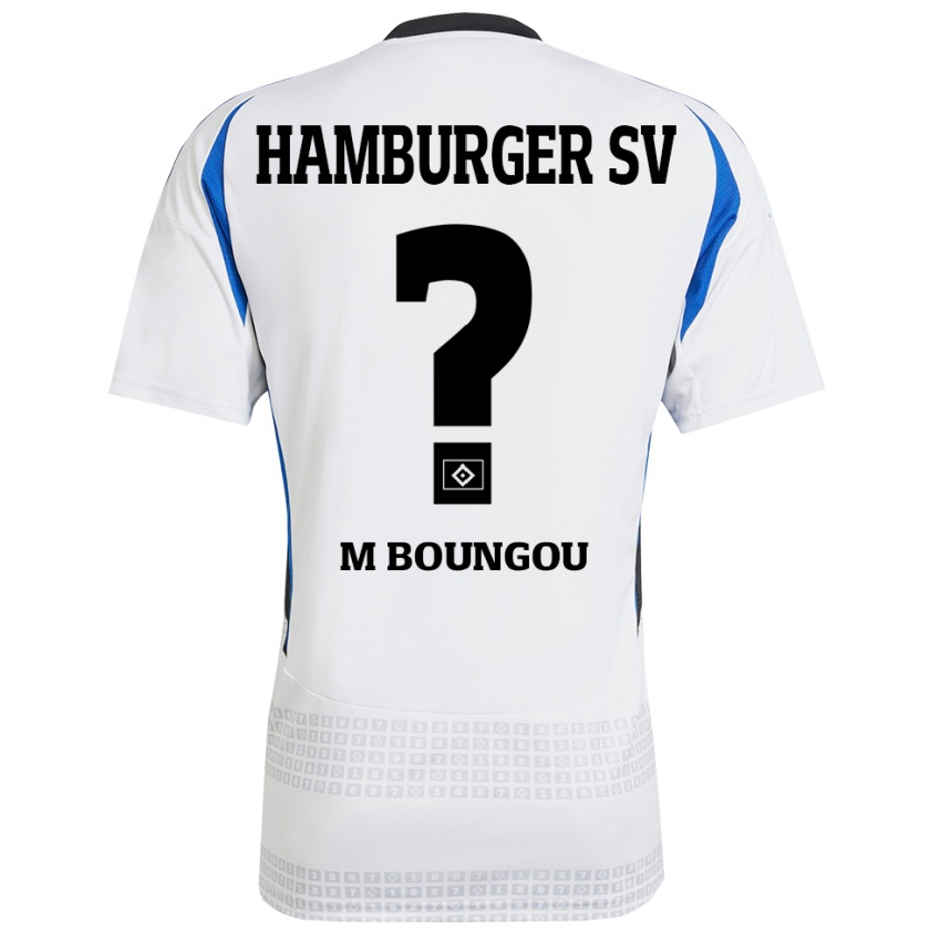 Kandiny Enfant Maillot Edmond Loubongo-M'boungou #0 Blanc Bleu Tenues Domicile 2024/25 T-Shirt