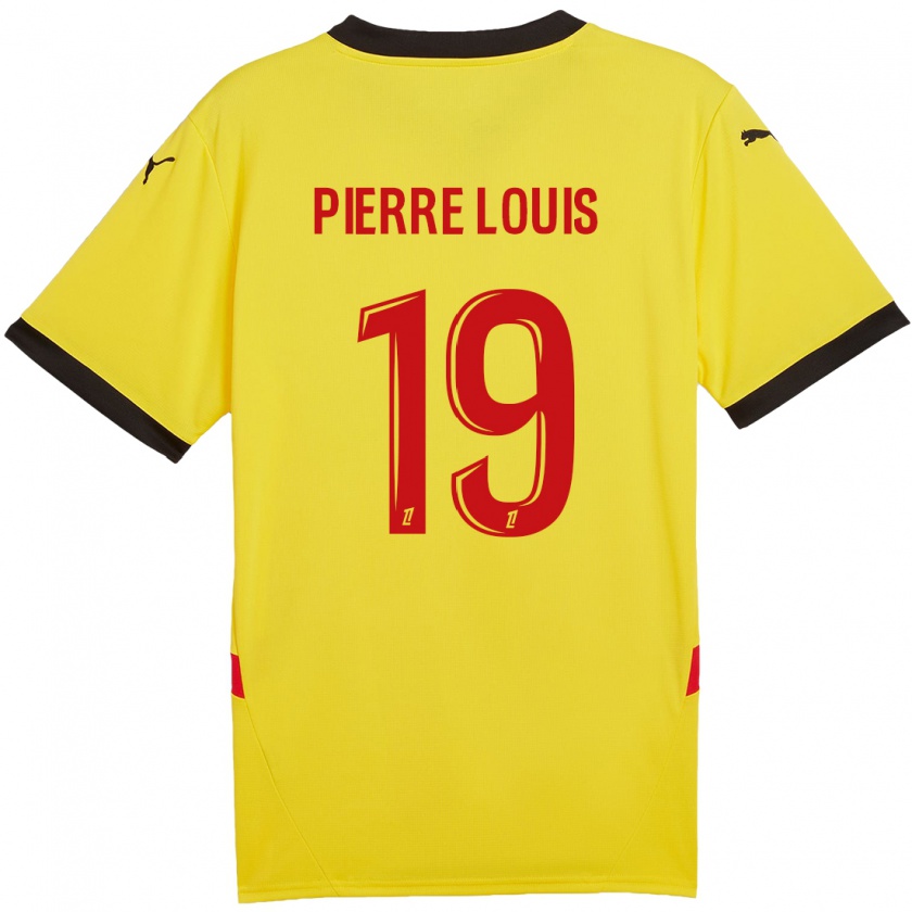 Kandiny Enfant Maillot Dayana Pierre-Louis #19 Jaune Rouge Tenues Domicile 2024/25 T-Shirt