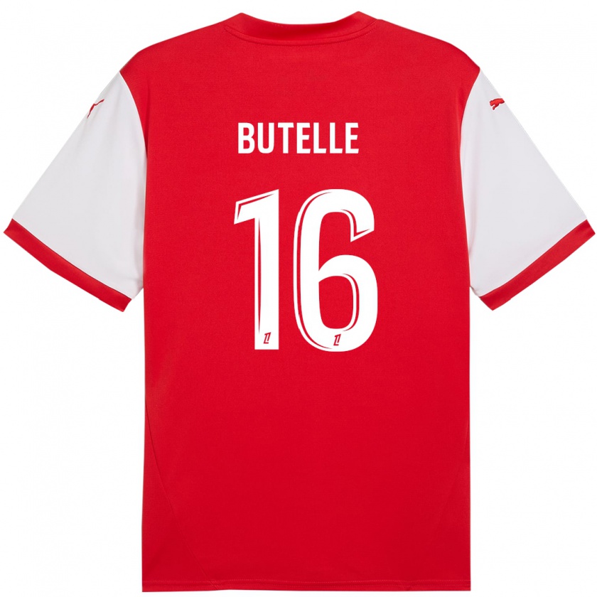 Kandiny Enfant Maillot Ludovic Butelle #16 Rouge Blanc Tenues Domicile 2024/25 T-Shirt