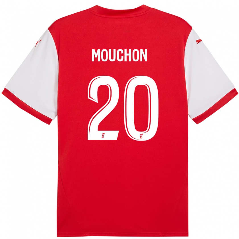 Kandiny Enfant Maillot Noémie Mouchon #20 Rouge Blanc Tenues Domicile 2024/25 T-Shirt