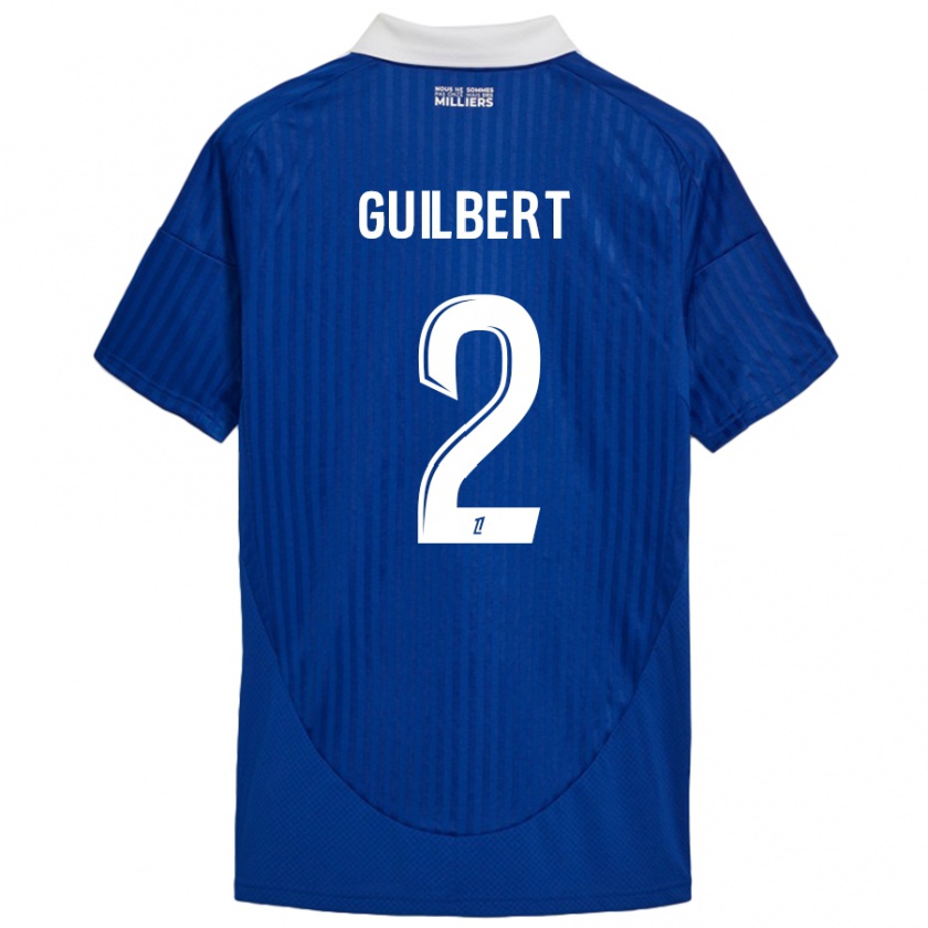 Kandiny Enfant Maillot Frédéric Guilbert #2 Bleu Blanc Tenues Domicile 2024/25 T-Shirt