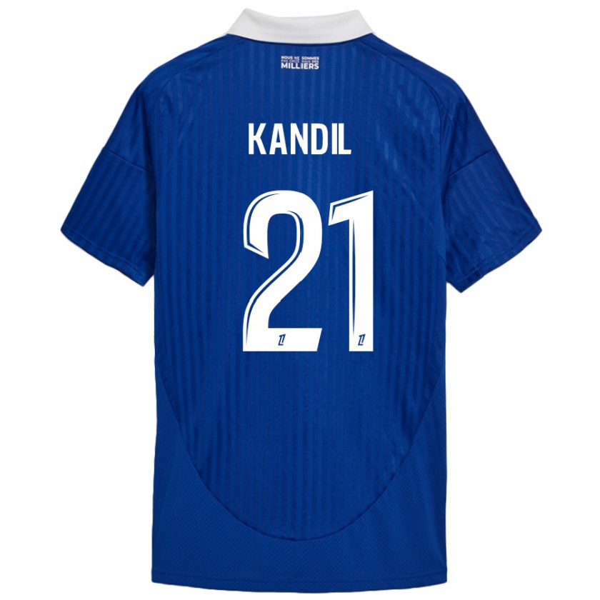 Kandiny Enfant Maillot Nordine Kandil #21 Bleu Blanc Tenues Domicile 2024/25 T-Shirt