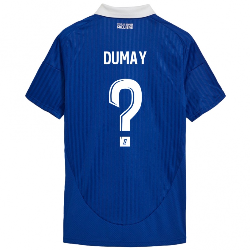 Kandiny Enfant Maillot Yoann Dumay #0 Bleu Blanc Tenues Domicile 2024/25 T-Shirt