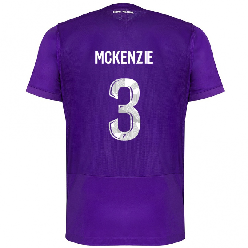 Kandiny Enfant Maillot Mark Mckenzie #3 Violet Blanc Tenues Domicile 2024/25 T-Shirt