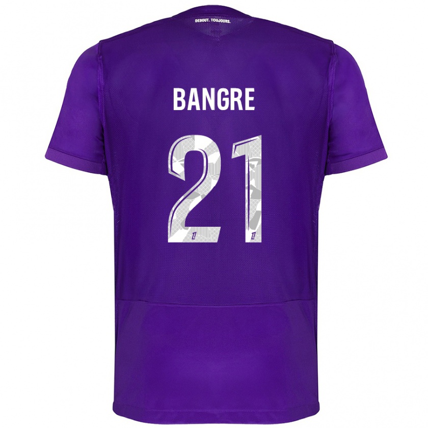 Kandiny Enfant Maillot Mamady Bangré #21 Violet Blanc Tenues Domicile 2024/25 T-Shirt