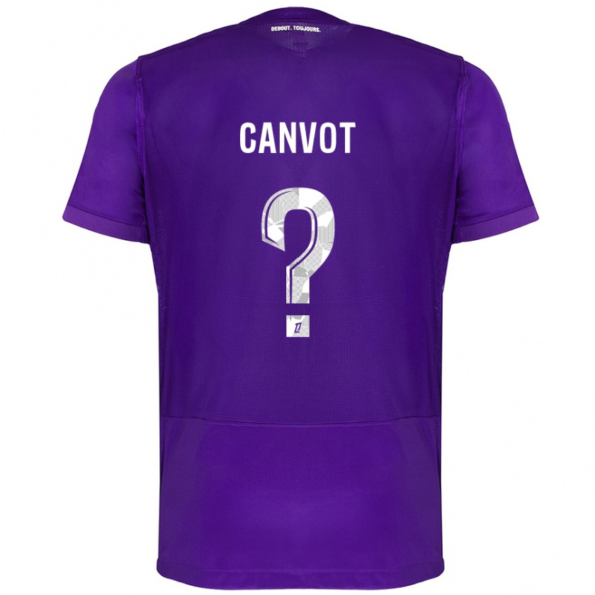 Kandiny Enfant Maillot Jaydee Canvot #0 Violet Blanc Tenues Domicile 2024/25 T-Shirt