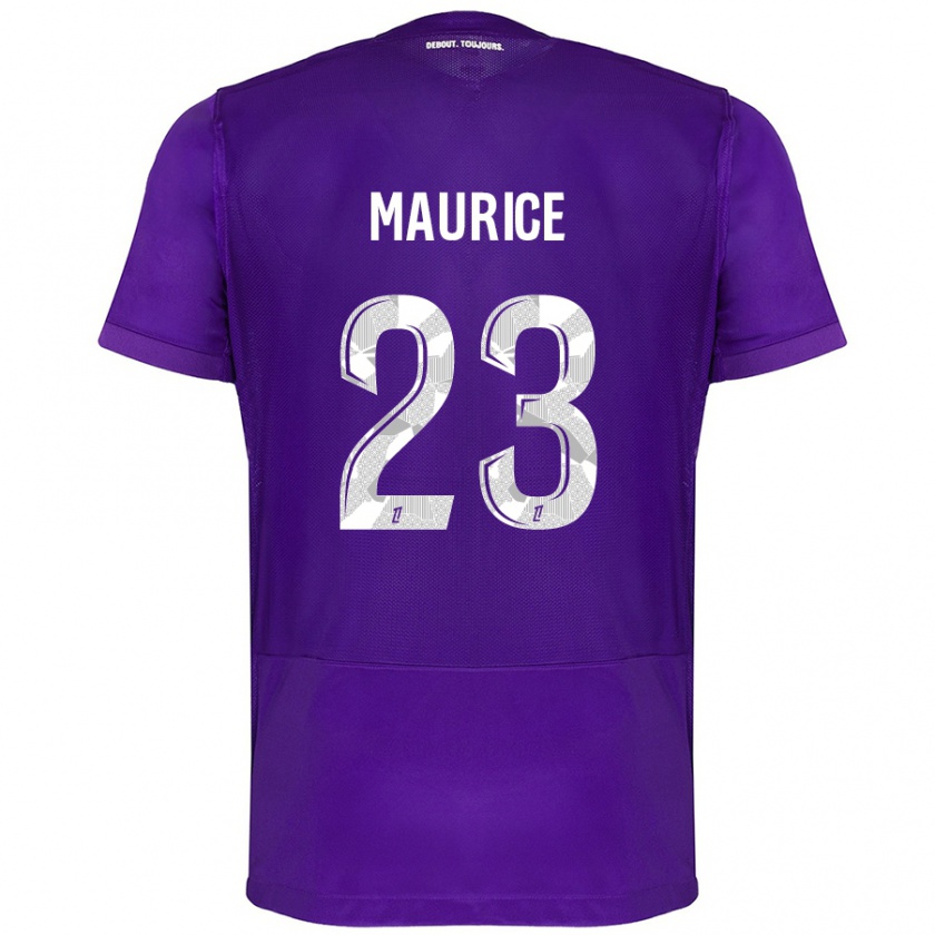 Kandiny Enfant Maillot Sandra Maurice #23 Violet Blanc Tenues Domicile 2024/25 T-Shirt