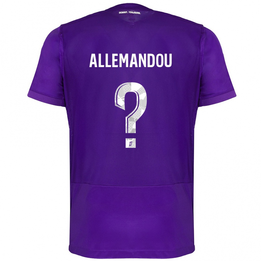 Kandiny Enfant Maillot Teddy Allemandou #0 Violet Blanc Tenues Domicile 2024/25 T-Shirt