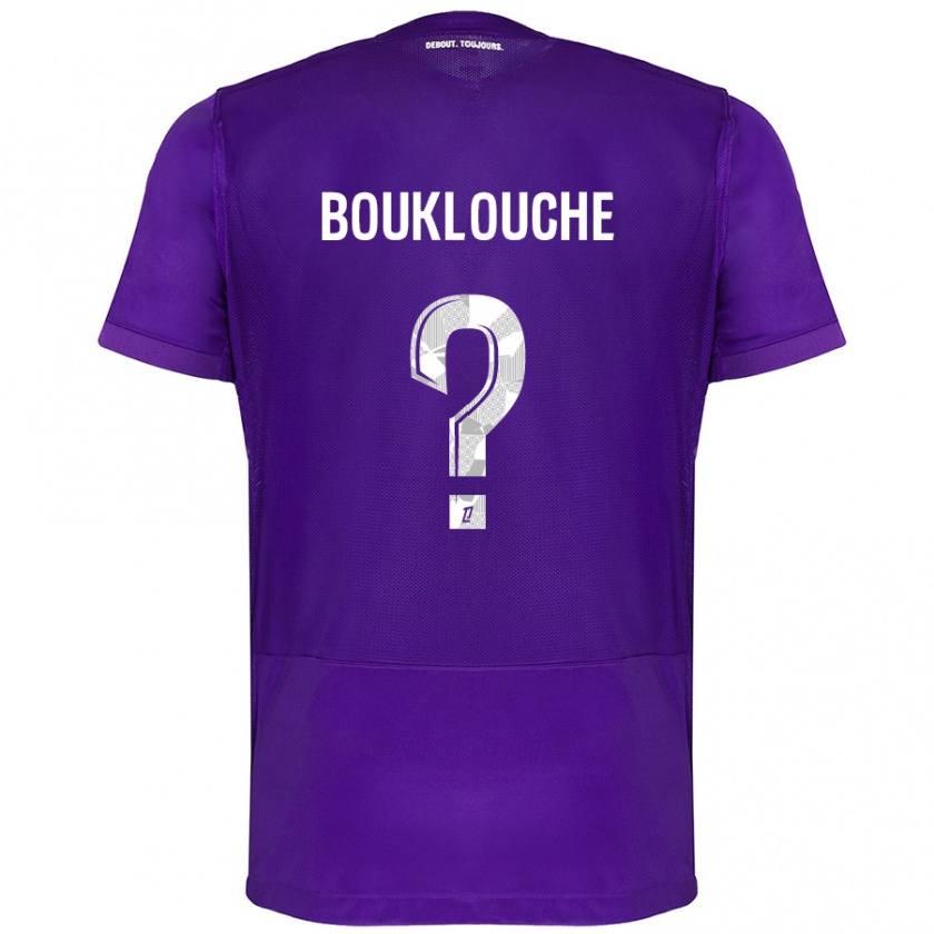 Kandiny Enfant Maillot Kelyan Bouklouche #0 Violet Blanc Tenues Domicile 2024/25 T-Shirt