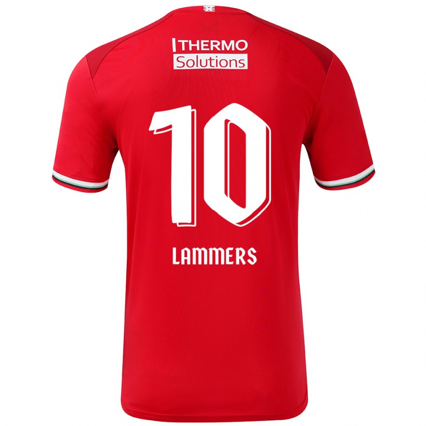 Kandiny Enfant Maillot Sam Lammers #10 Rouge Blanc Tenues Domicile 2024/25 T-Shirt