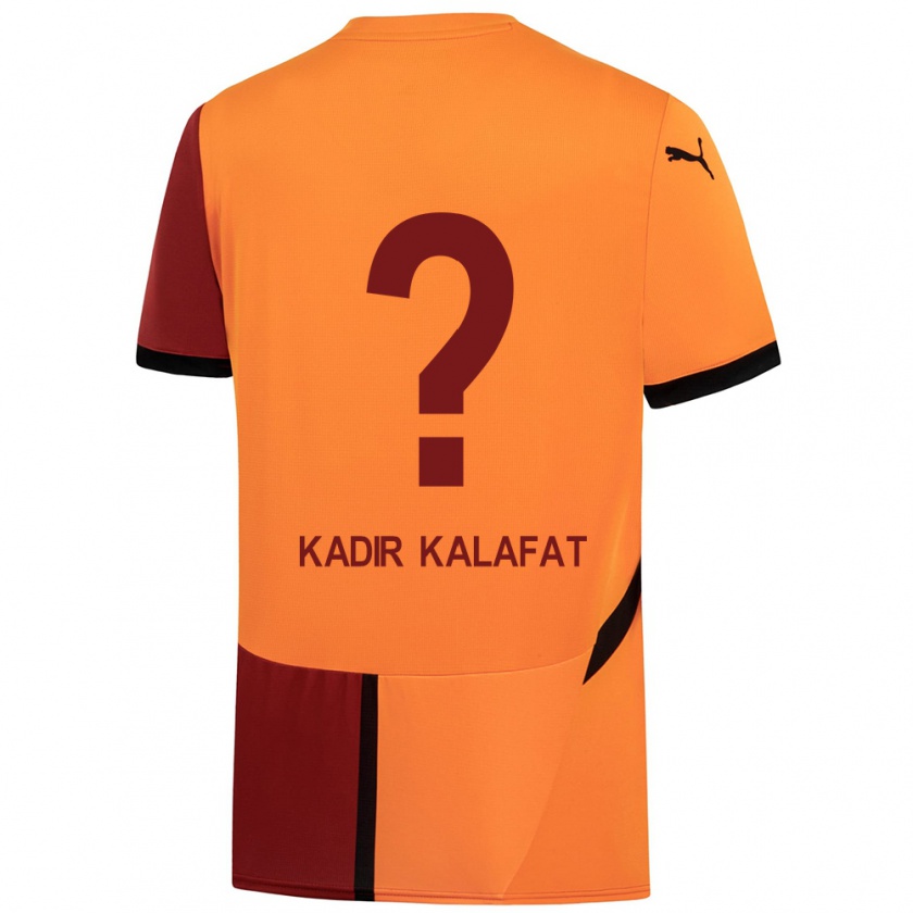 Kandiny Enfant Maillot İsmail Kadir Kalafat #0 Jaune Rouge Tenues Domicile 2024/25 T-Shirt