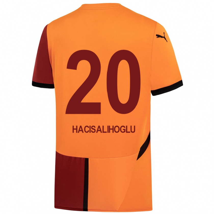 Kandiny Enfant Maillot Arda Hacısalihoğlu #20 Jaune Rouge Tenues Domicile 2024/25 T-Shirt