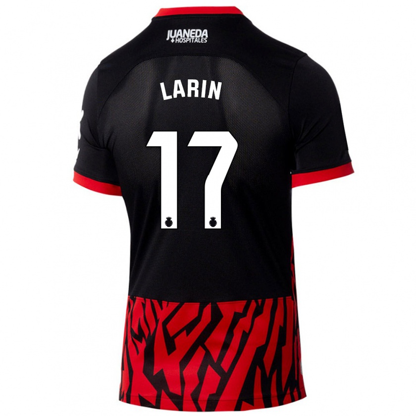 Kandiny Enfant Maillot Cyle Larin #17 Noir Rouge Tenues Domicile 2024/25 T-Shirt