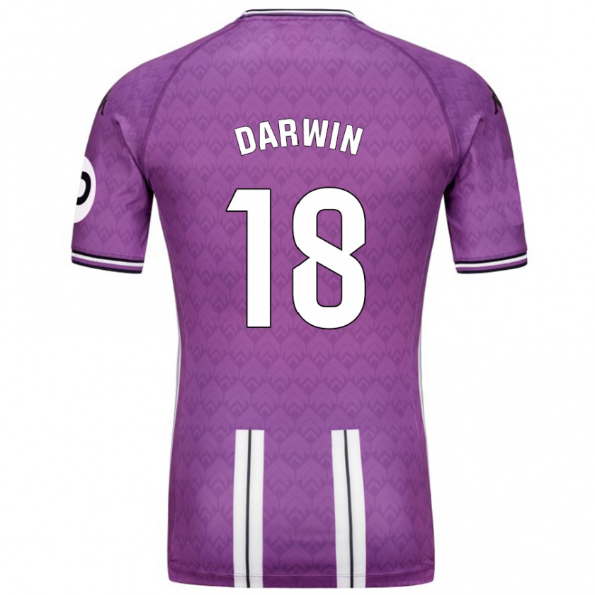 Kandiny Enfant Maillot Darwin Machís #18 Violet Blanc Tenues Domicile 2024/25 T-Shirt