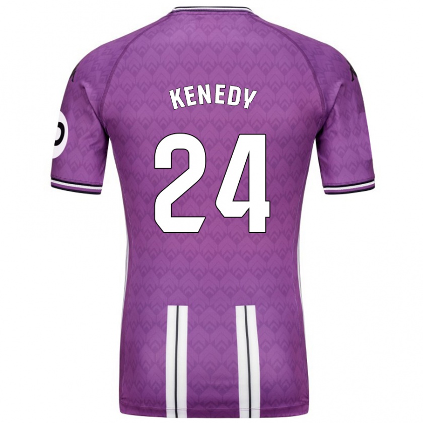 Kandiny Enfant Maillot Kenedy #24 Violet Blanc Tenues Domicile 2024/25 T-Shirt