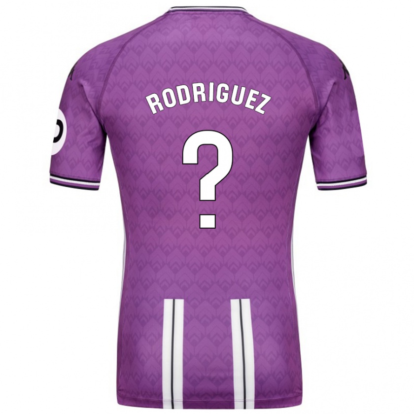 Kandiny Enfant Maillot Gabriel Rodríguez #0 Violet Blanc Tenues Domicile 2024/25 T-Shirt