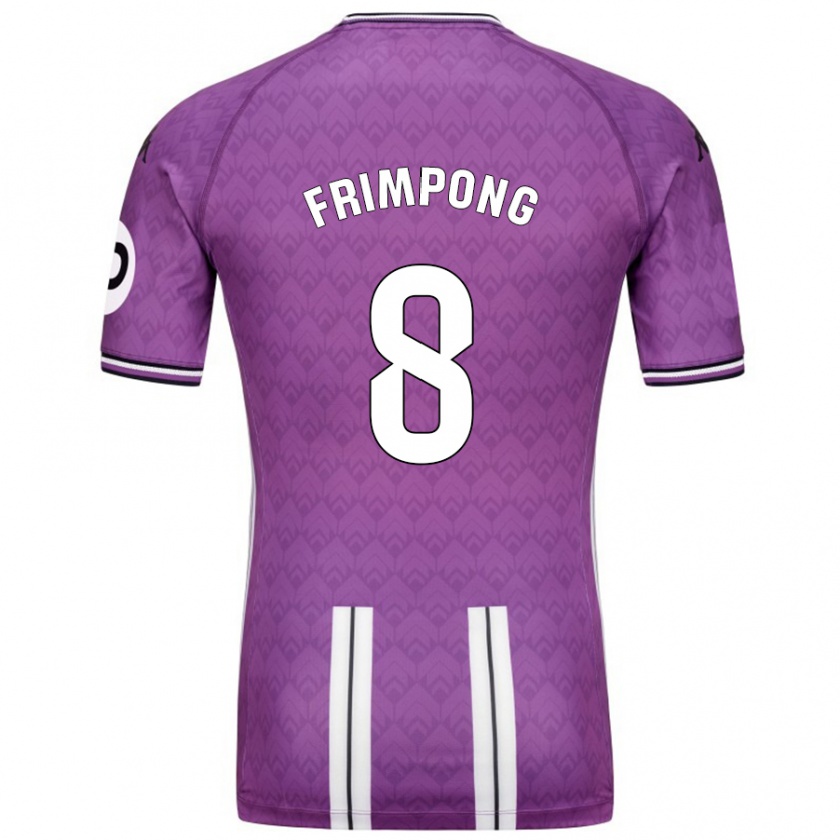 Kandiny Enfant Maillot Eugene Frimpong #8 Violet Blanc Tenues Domicile 2024/25 T-Shirt