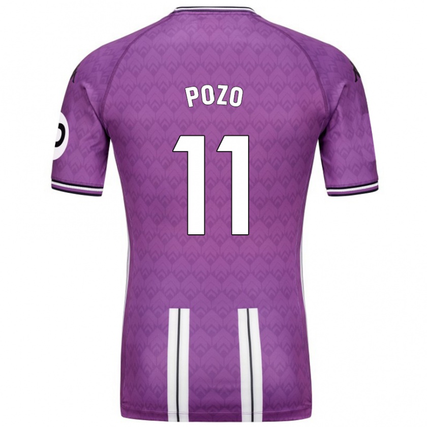 Kandiny Enfant Maillot Manuel Pozo #11 Violet Blanc Tenues Domicile 2024/25 T-Shirt