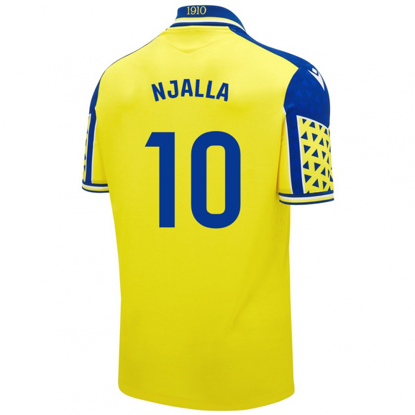 Kandiny Enfant Maillot Nico Njalla #10 Jaune Bleu Tenues Domicile 2024/25 T-Shirt