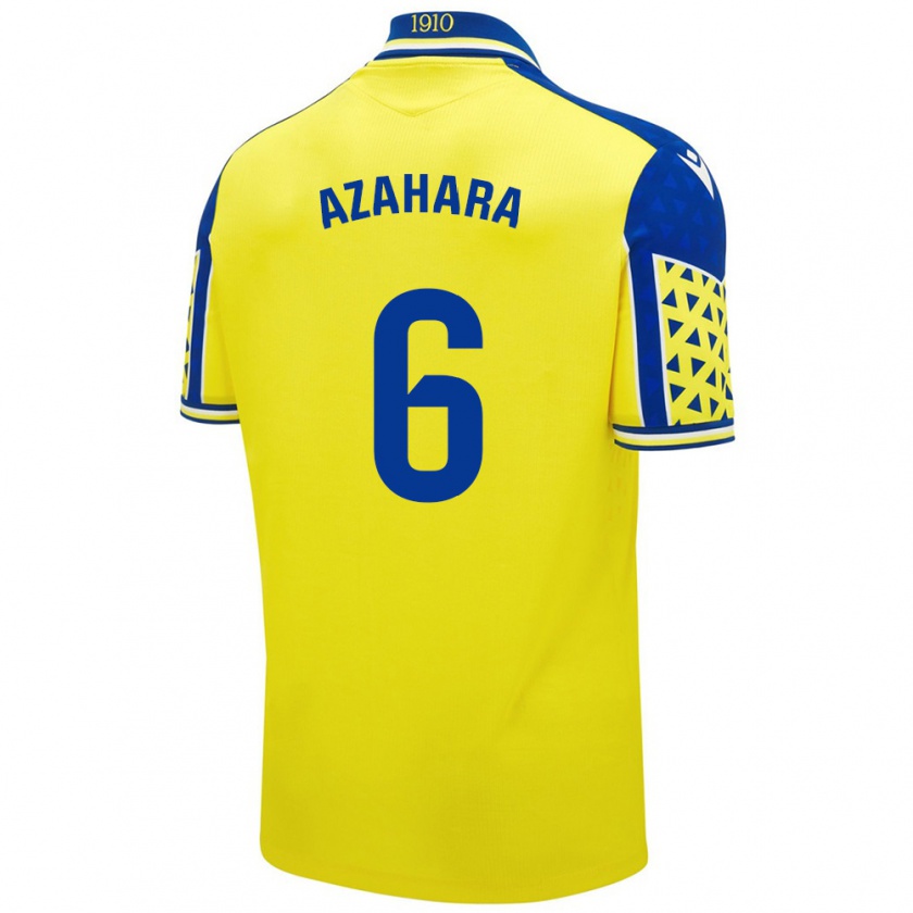 Kandiny Enfant Maillot Azahara #6 Jaune Bleu Tenues Domicile 2024/25 T-Shirt