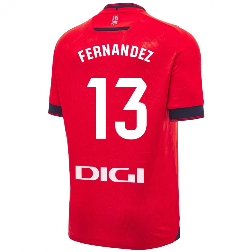 Kandiny Enfant Maillot Aitor Fernández #13 Rouge Blanc Tenues Domicile 2024/25 T-Shirt