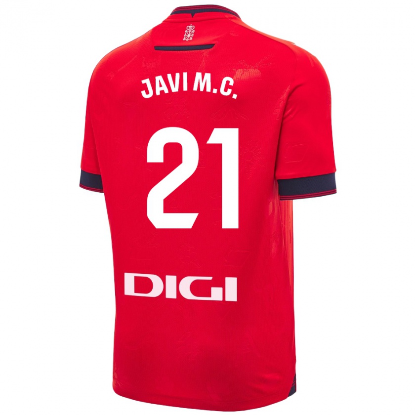 Kandiny Enfant Maillot Javi Martínez #21 Rouge Blanc Tenues Domicile 2024/25 T-Shirt