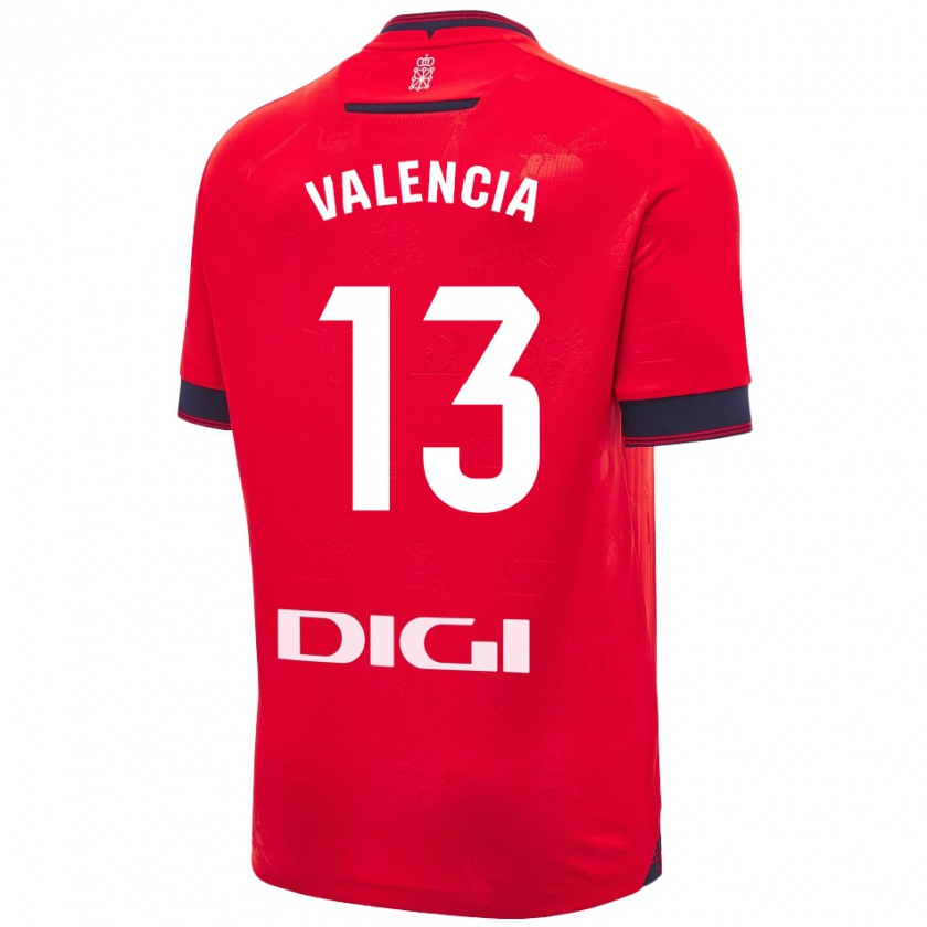 Kandiny Enfant Maillot Pablo Valencia #13 Rouge Blanc Tenues Domicile 2024/25 T-Shirt