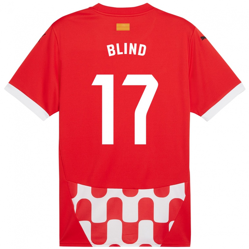 Kandiny Enfant Maillot Daley Blind #17 Rouge Blanc Tenues Domicile 2024/25 T-Shirt