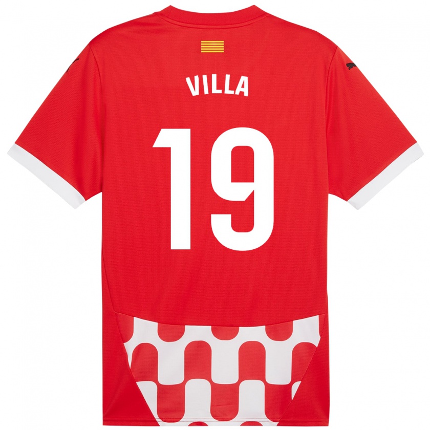 Kandiny Enfant Maillot Toni Villa #19 Rouge Blanc Tenues Domicile 2024/25 T-Shirt