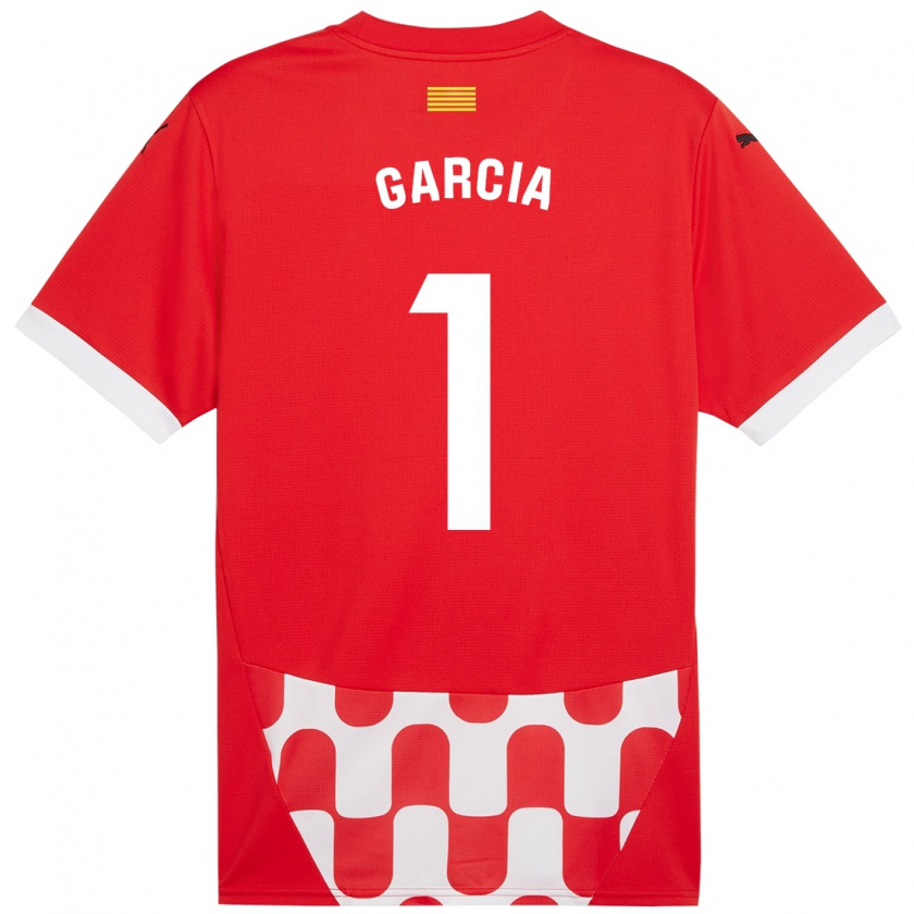 Kandiny Enfant Maillot Lucas García #1 Rouge Blanc Tenues Domicile 2024/25 T-Shirt