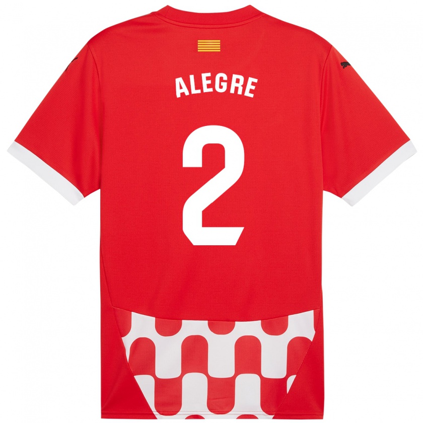 Kandiny Enfant Maillot Marc Alegre #2 Rouge Blanc Tenues Domicile 2024/25 T-Shirt