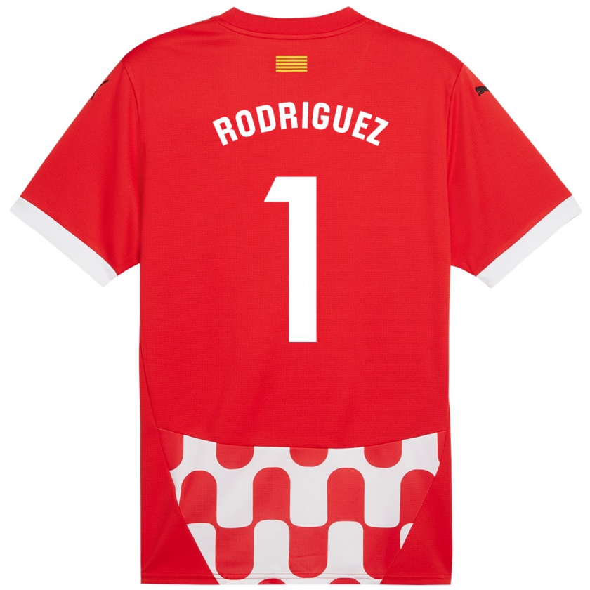 Kandiny Enfant Maillot Maria Rodríguez #1 Rouge Blanc Tenues Domicile 2024/25 T-Shirt