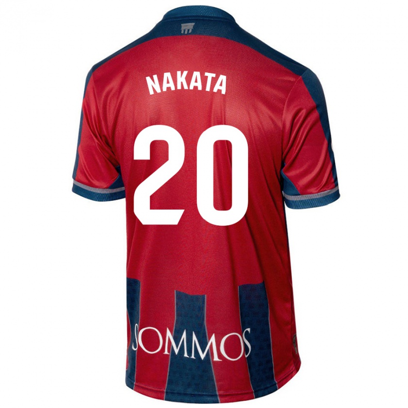 Kandiny Enfant Maillot Yuki Nakata #20 Rouge Bleu Tenues Domicile 2024/25 T-Shirt